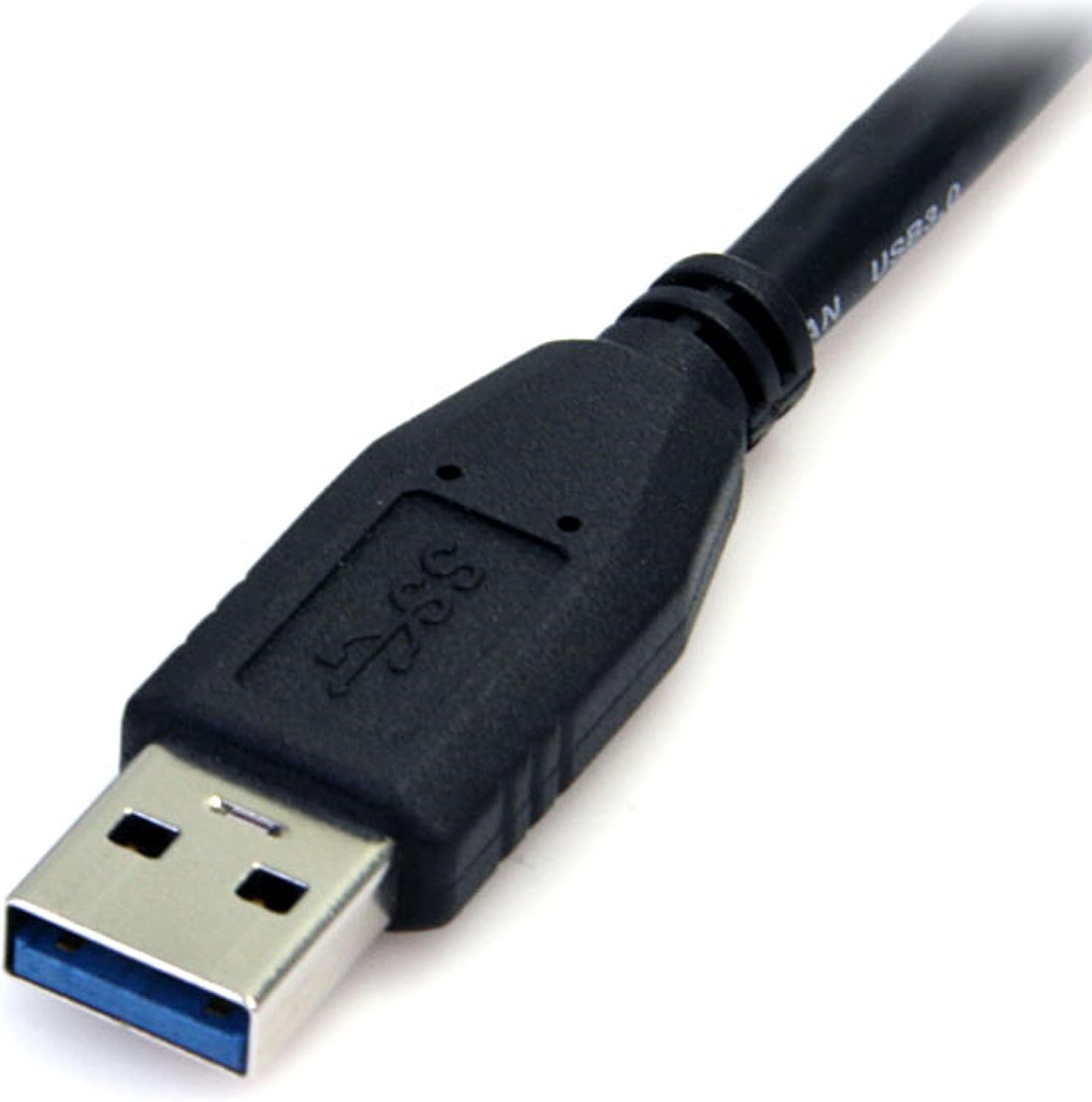 StarTech.com 0.5m (1.5ft) Black SuperSpeed USB 3.0 Cable A to Micro B, USB 3.0 Micro B Cable, 1x USB 3 A (M) - Image 4