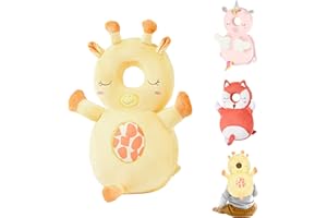 NICE CHOICE Baby Head Back Protector Backpack Toddler Safety Protector Cushion Pad Soft, Adjustable and Lightweight Design for Safe Walking and Crawling Toddlers Girls and Boys(Giraffe)