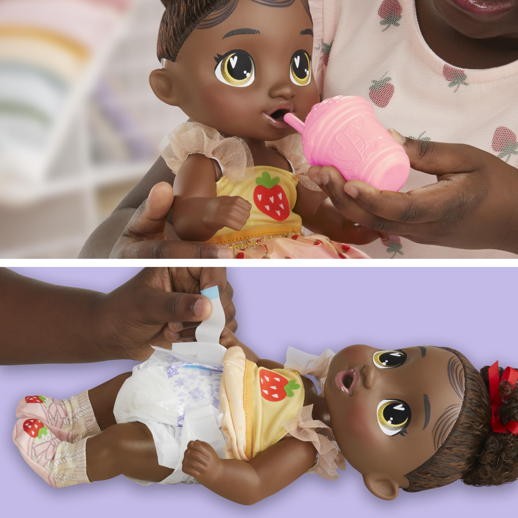 Baby Alive Fairy Fashions Berry Boo Doll with Clothes Accessories, Black Hair, 11 Inches, Kids Toys, Ages 3+ (Amazon Exclusive)