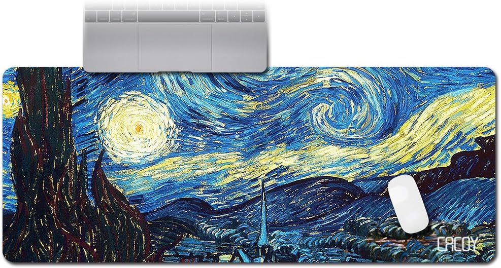 CacoyLarge Gaming Mouse Pad for Desk, 100x40cm Extended Keyboard Mouse Mat, Non-slip Rubber Base and Waterproof Desk Pad Keyboard Pad for Gamer and Office