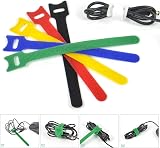 IRYNA 60 Pieces Velcro Cable Ties Reusable Adjustable Wire Organiser view 4