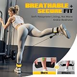 WOQQW Resistance Bands Set with Ankle Straps and Cuffs 3 Levels 10/20/30 lb view 5