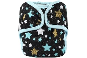 Sigzagor Baby Cloth Diaper Cover Nappy One Size 8lbs to 36lbs for Boys (Stars)