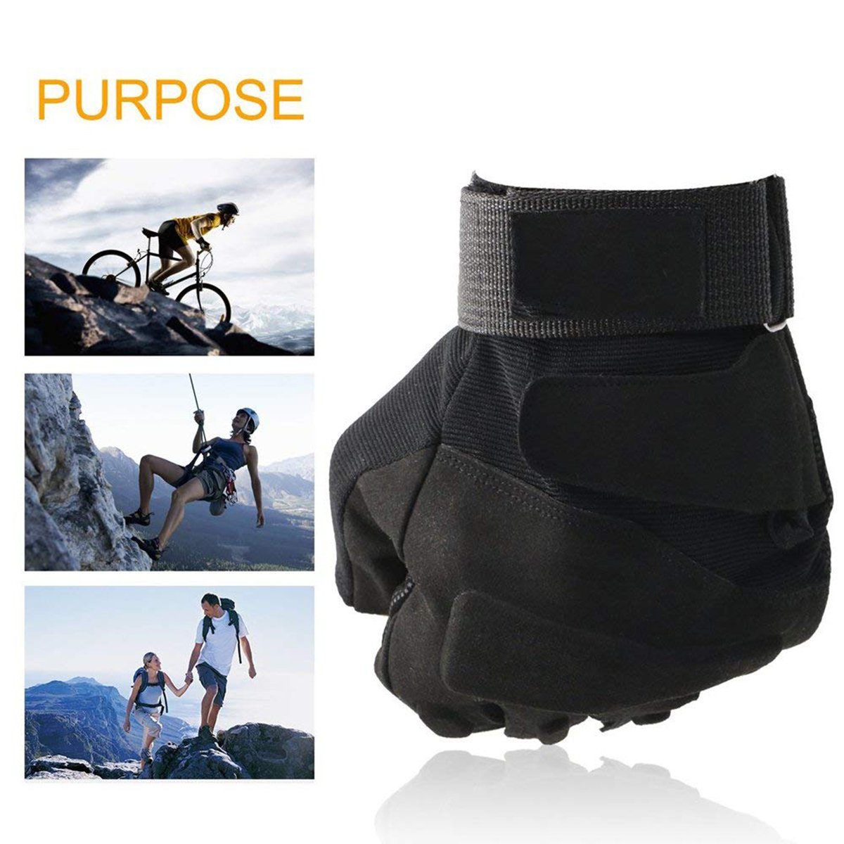 LONGQI antidérapant Yoga Fitness Haltères Course Sports d\'équitation moitié Gants à Doigts