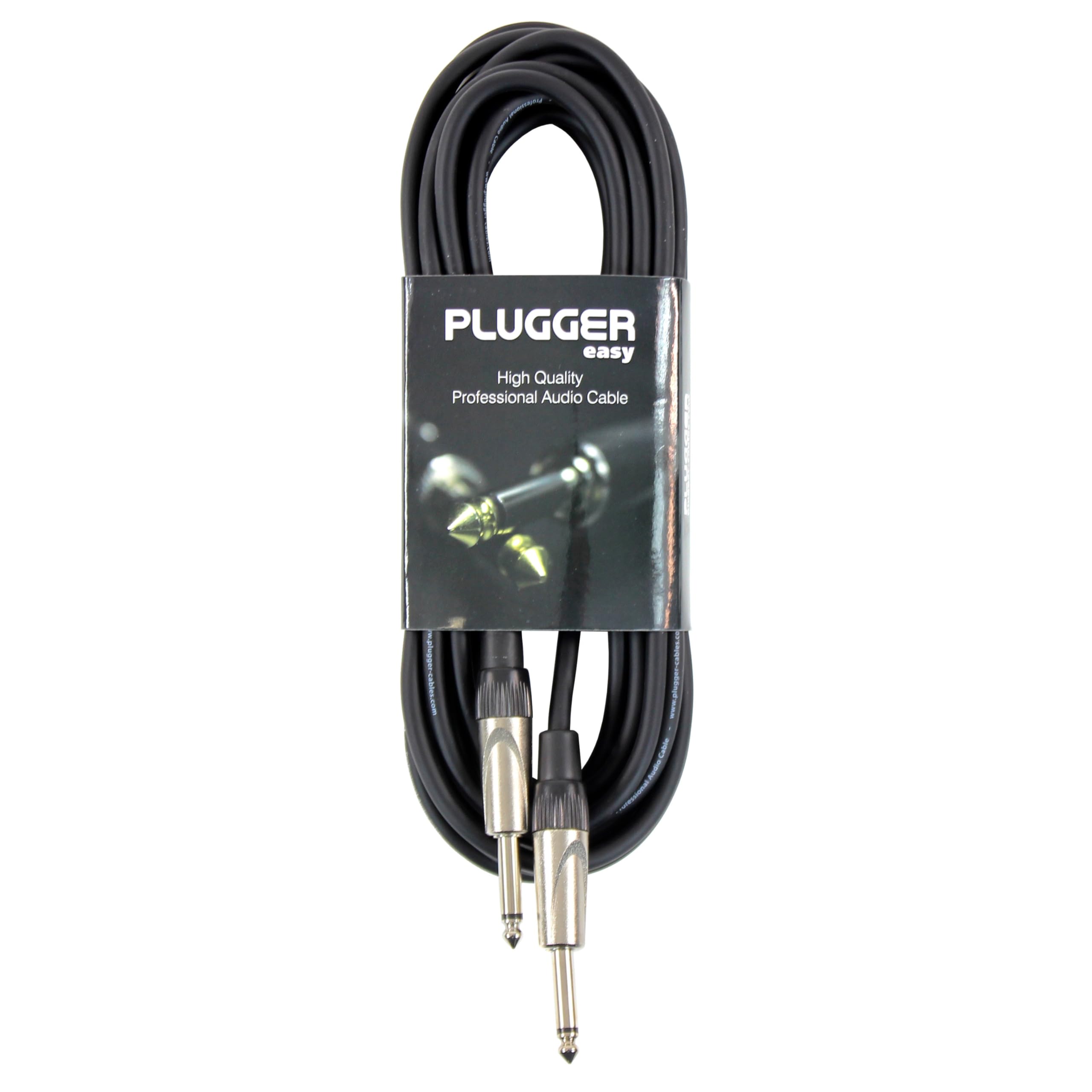 Plugger Male/2x Male Mono Jack Cable 6 m Black