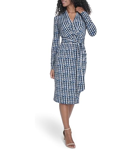calvin klein wrap dress Women's Classic Dress, 8SM, 4 at Amazon Women's Clothing store stylenumber_IC8785 Black One Shoulder Bridesmaid Calvin Klein Sleeveless V Color:dark-grey