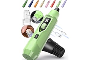 YABIFE 7-Speed Dog Nail Trimmers, Professional Dog Nail Grinder with Light - Heavy Duty Pet Nail Grinder for Dogs/Cats/Birds/Small Animals - Whisper Quiet, Single Hand Operation