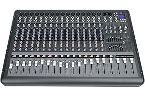 Rockville RPM1870 6000W Powered Mixer 18-Channel, USB/Bluetooth, 18 XDR2 Mic Preamps, 24-Bit Effects, Dual 7-Band EQ, for Live Sound and Events