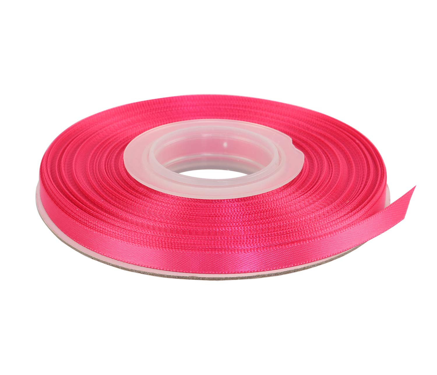 Ribbonitlux 6mm Wide Double Face Satin Ribbon 22 Meters (176-Fuchsia, Set for Gift Wrapping, Party Decor, Sewing Applications, Wedding and Craft