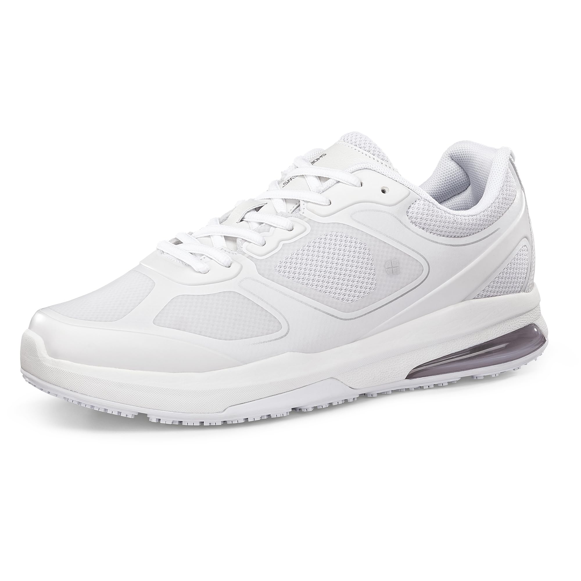 Shoes for Crews Men's Slip-Resistant Work Sneakers – Comfortable, Breathable & Water-Repellant – Ideal for Gastronomy Restaurant Catering Kitchen, Chef-Footwear, Waiter – Evolution II White