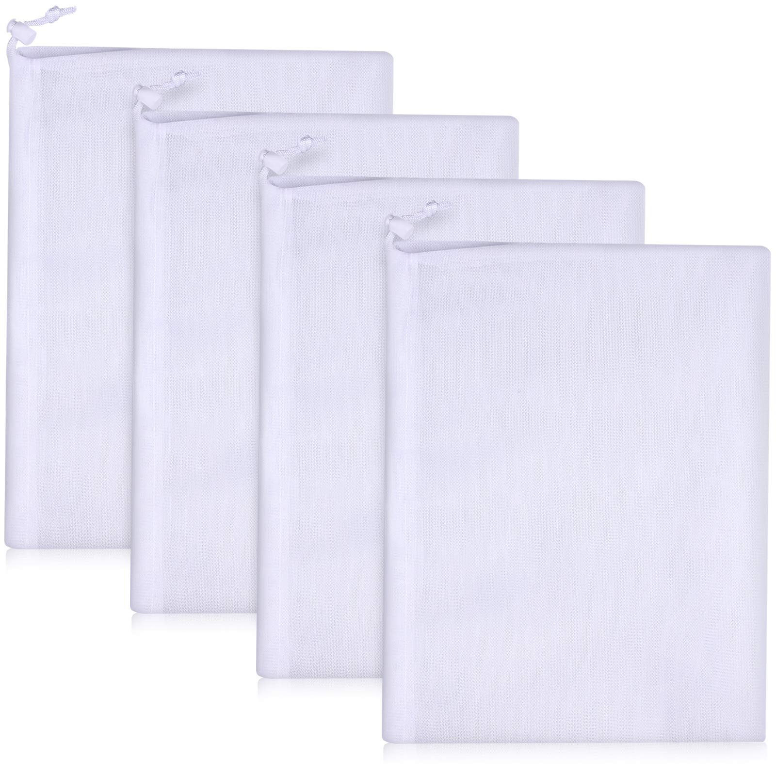 Fine Mesh Bag Filter Bags Vacuum Pool Cleaner Bags Mesh Leaf Bag with Pull and Lock Cord for Pool Leaf Cleaning (4)