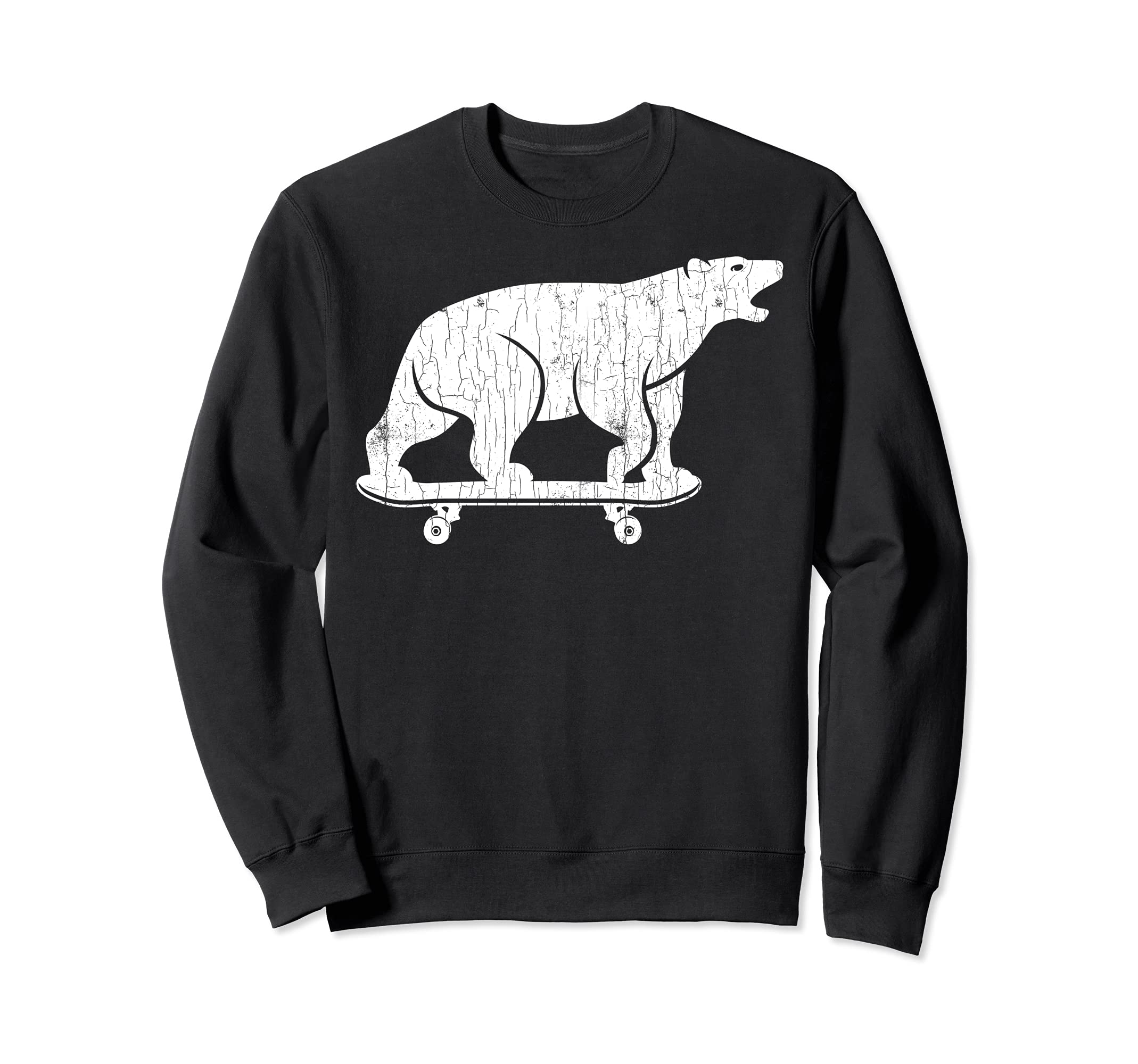 Polar Bear Funny Skateboard Graphic Sweatshirt