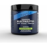 Zeal Electrolyte Powder - 30 Servings | Keto Electrolytes Powder | Zero Sugar, BCAAs, B-Vitamins | Potassium, Zinc, Magnesium | Hydration Powder Recovery Drink | Cucumber Lime