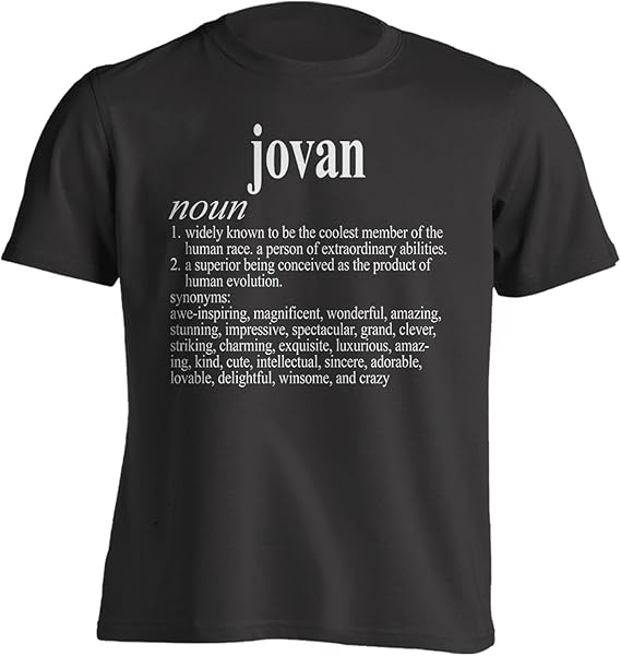Funny First Name Gift for Jovan Definition Adult TShirt
