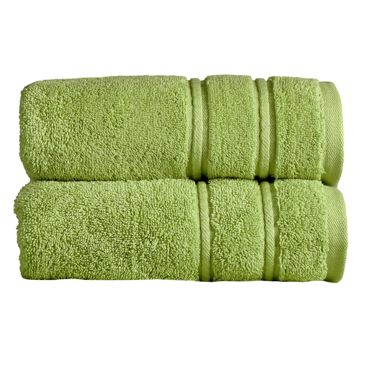 Christy Antalya Hand Towels | Set of 2 | 100% Turkish Cotton | 600GSM | Soft Plush Luxury Towel Set | 50cm x 90cm | Quick Dry | Fern Green