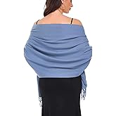 RHQKK Pashmina Shawl and Wraps for Evening Dresses Resemble Cashmere Scarf for Women Wedding Winter Warm Shawls