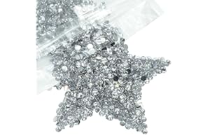 qiipii 3000PCS 5mm Silver Clear Resin Rhinestones for Crafting SS20 Crystal White Flatback Stones Bulk Non-Hotfix Diamonds Crystals Gems for Face Eyes Makeup Tumblers Bottles DIY Crafts Clothes Shoes