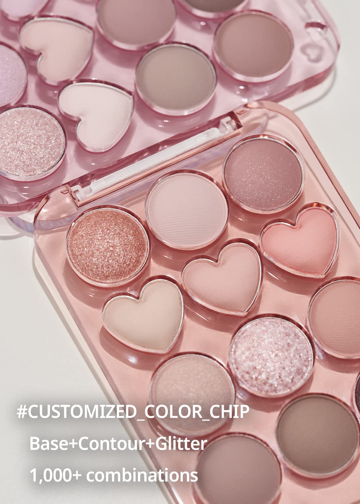 COLORGRAM Pin Point Eyeshadow Palette 01 Peach+Coral= | Ultra-Blendable Matte, Glitter, Shimmer Shades for Daily Makeup | K-Beauty Eye Palette with Easy-to-Use Calculator Design