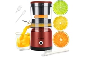 DUSENHO Citrus Juicer Machines Rechargeable - Portable Juicer with USB and Cleaning Brush for Orange, Lemon, Grapefruit
