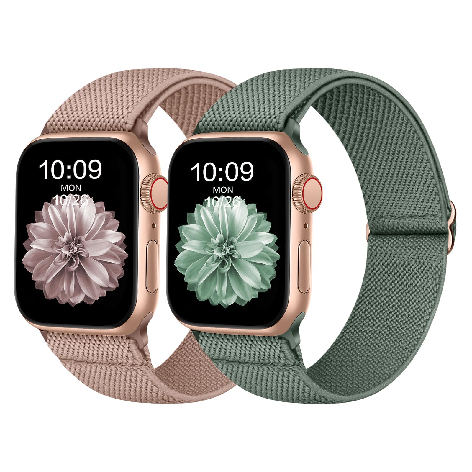 Adepoy Elastic Nylon Band Compatible for Apple Watch Straps 46mm 38mm 40mm 41mm 42mm 44mm 45mm 49mm, Adjustable Braided Stretch Replacement band for Ultra3/2/1 SE3 iWatch Series 11/10/9/8/7/6/5/4/3