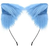 OURIZE Realistic Furry Fox Cat Ears Headband Adult Cosplay Costume Accessory for Halloween, Christmas