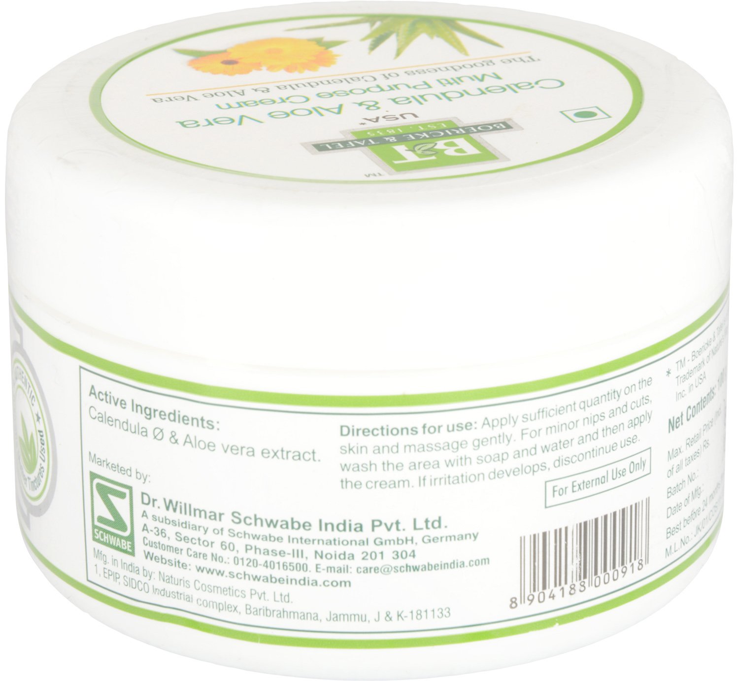b&t calendula & aloe vera multipurpose cream