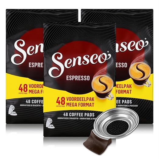3x Senseo Espresso, 48 Kaffee Pads & Padhalter HD7003 für HD7863