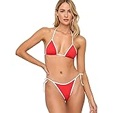 L*Space Aspen Bikini Top for Women, Minimal Support and Coverage, Pop-Seam Color Blocking, Fully Adjustable Ties