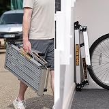 TOUGH MASTER Aluminium Work Platform Foldable Step Ladder 76x30CM Indoor Outdoor view 4