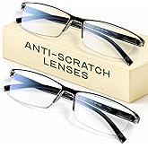 Gaoye 0.75 Executive Style Reading Glasses Men - Durable Readers with Blue Light Filtering- Comfortable Fit with TR90 Frames