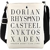 WCGXKO Book Lover Gift Bookish Gift Reader Crossbody Bag Book Lover Messenger Bag
