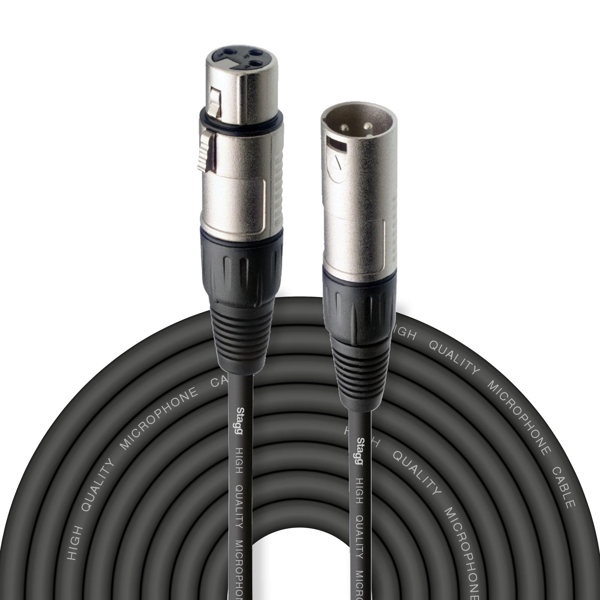 Stagg 15M / 50ft XLR to XLR Cable, 3-Pin Male to Female, Suitable for Microphone, PA System, Audio Mixer, Studio Monitors, Audio Recording โ image 1