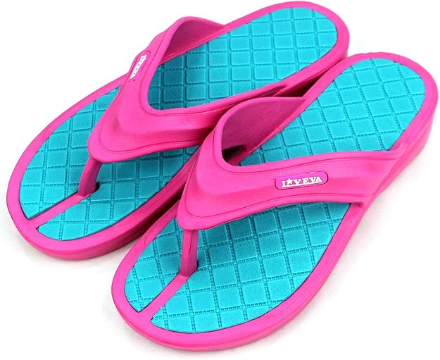 Flat Summer Flip Flops for Beach, Pool or Home, Open Heel for Men Women