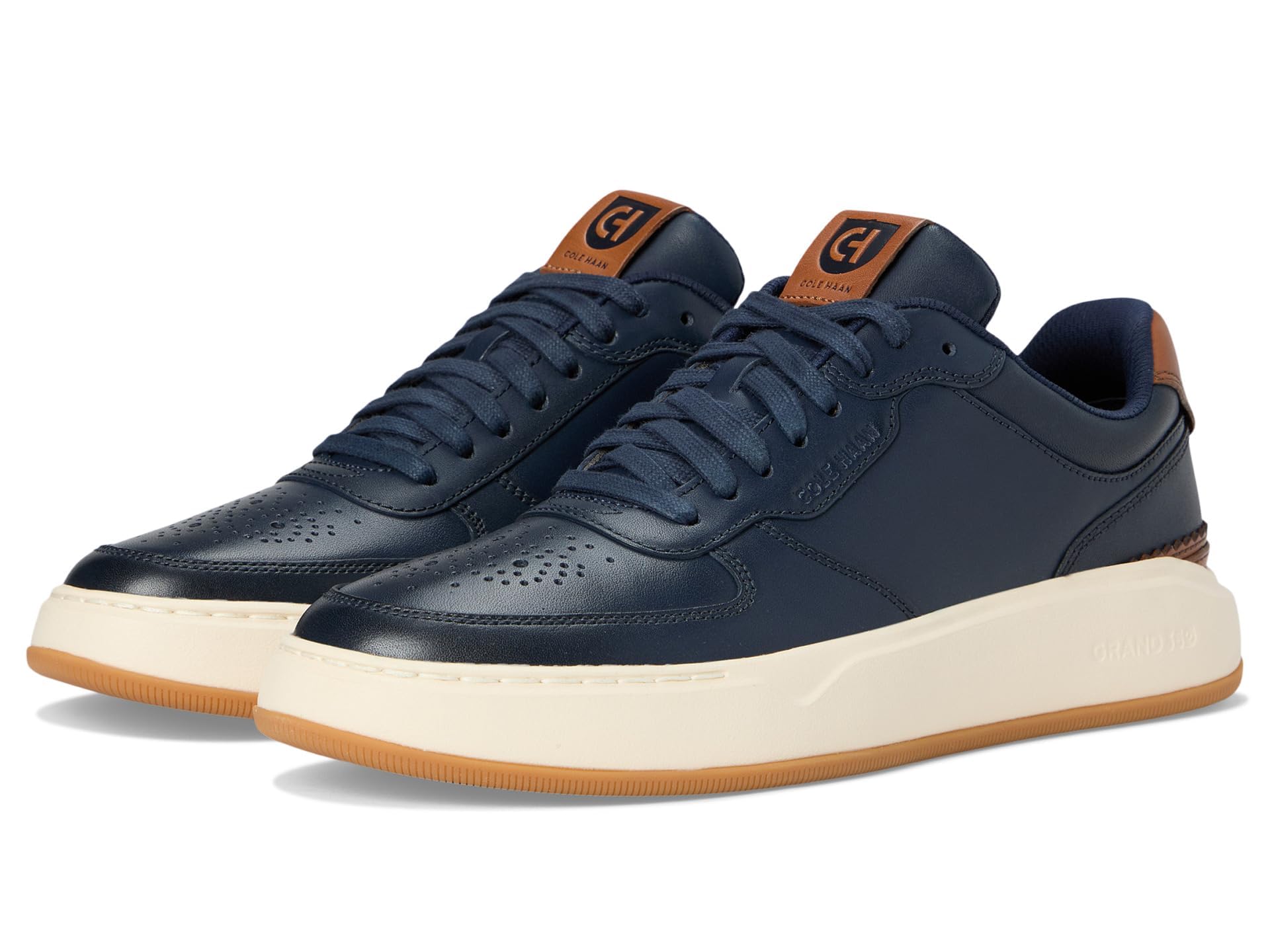 Cole Haan Men’s Grandpro Crossover Sneakers, Navy/Britsh Tan/Ivory, 13