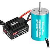 Hobby Fans Brushless 2845 4500KV Motor &amp; 35A Waterproof ESC for Traxxas E-REVO Losi JRX2 H16BM H16DR Redcat Volcano 16 Arrma Typhon Grom Mojave Grom 144001 16890A 1/14 1/16 RC Car, Blue