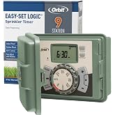 Orbit 57899 9-Station Outdoor Swing Panel Sprinkler System Timer | Multi-Station Irrigation Controller for Residential Lawn Watering, Custom Watering Intervals, Indoor/Outdoor Install