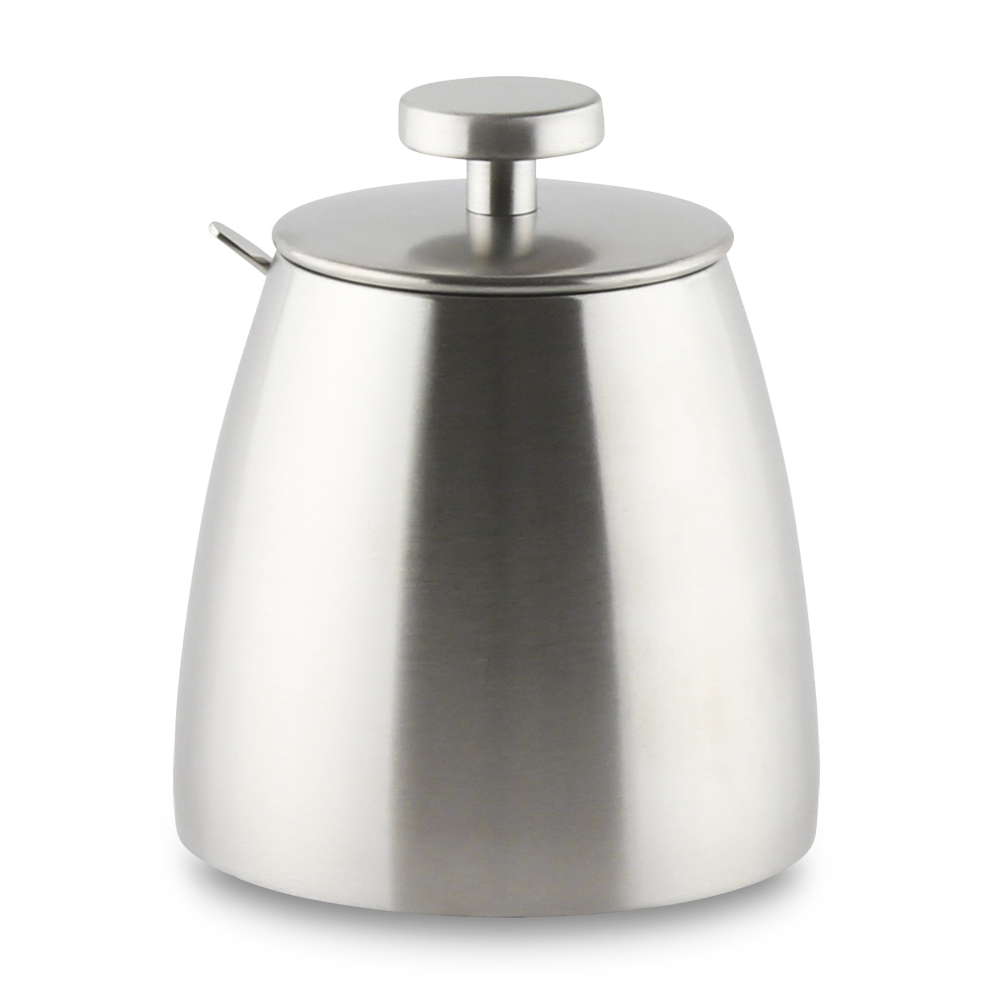 Café Ole HS-010S Stainless Steel Sugar Bowl, Satin Finish, 11.5 x 10 x 10 cm
