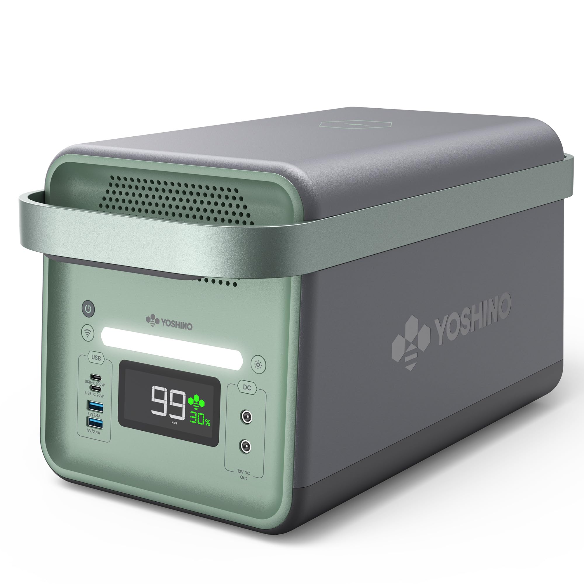 Yoshino Solid-State Portable Power Station B2000 SST, 1326Wh Backup Battery, Four 2000W AC Outlets, Full Charge in 1 Hour, Solar Generator (Solar Panel Optional) for Camping, Home Use, Emergency, RVs