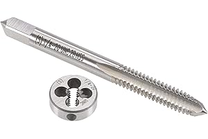 uxcell 1/4"-20 UNC Tap and Die Set, HSS Machine Thread Tap with Round Threading Die, Right Hand