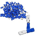 Baomain 100-Pack 1/4" Male Quick Disconnect Spade