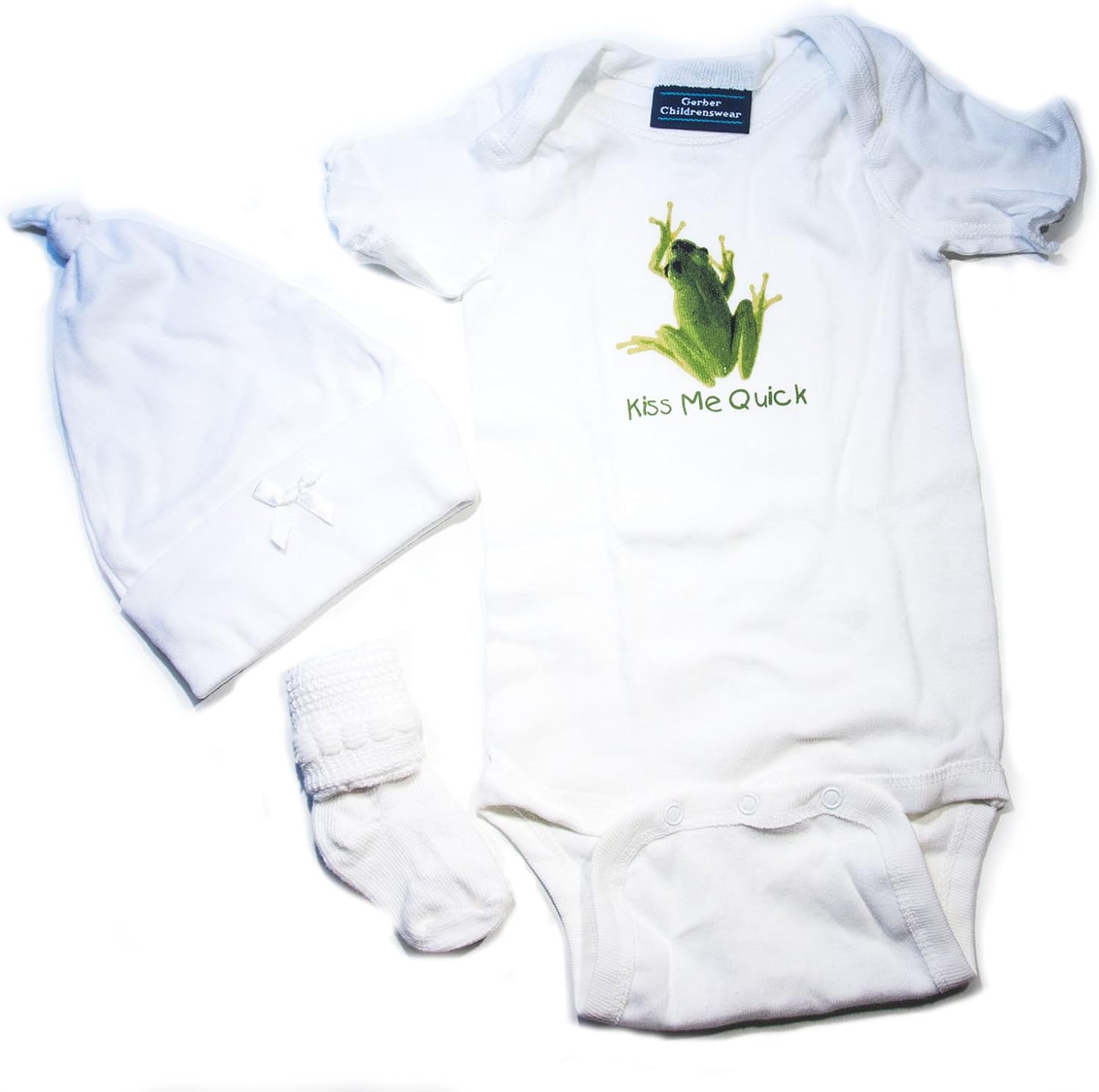 newborn onesie and hat set