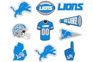 FOCO NFL unisex-adult NFL Team Logo Officially Licensed 10-Pack Charms for Clogs Shoes Bracelet