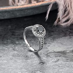 Mytys Vintage Wide Ring Classic Black Marcasite