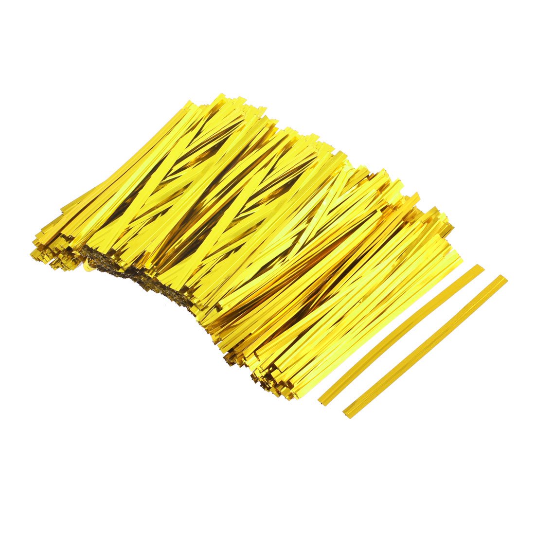 sourcing map Candy Bread Bags Packaging Twist Tie 800PCS Gold Tone