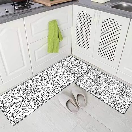 White Kitchen Rug