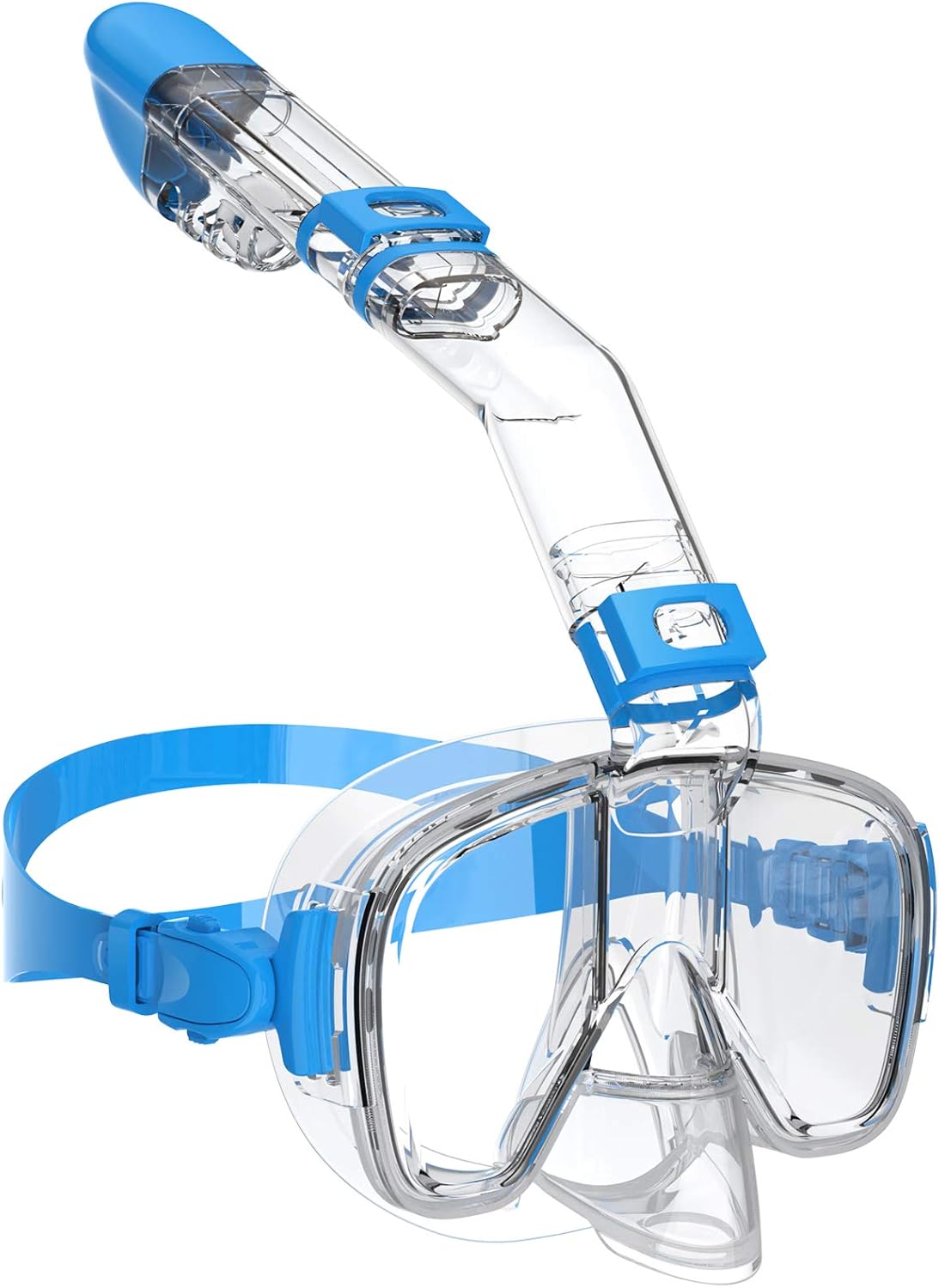 Bairuifu Snorkel Mask, 180 Degree Panoramic Anti-Fog Anti-Leak Scuba Diving Mask with Camera Mount ，Snorkeling Gear for Adults(White) : Sports & Outdoors