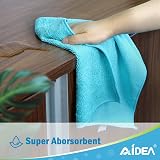 AIDEA Microfiber Cleaning Cloths 100 Pack 12x12in Lint Free Scratch Free view 4