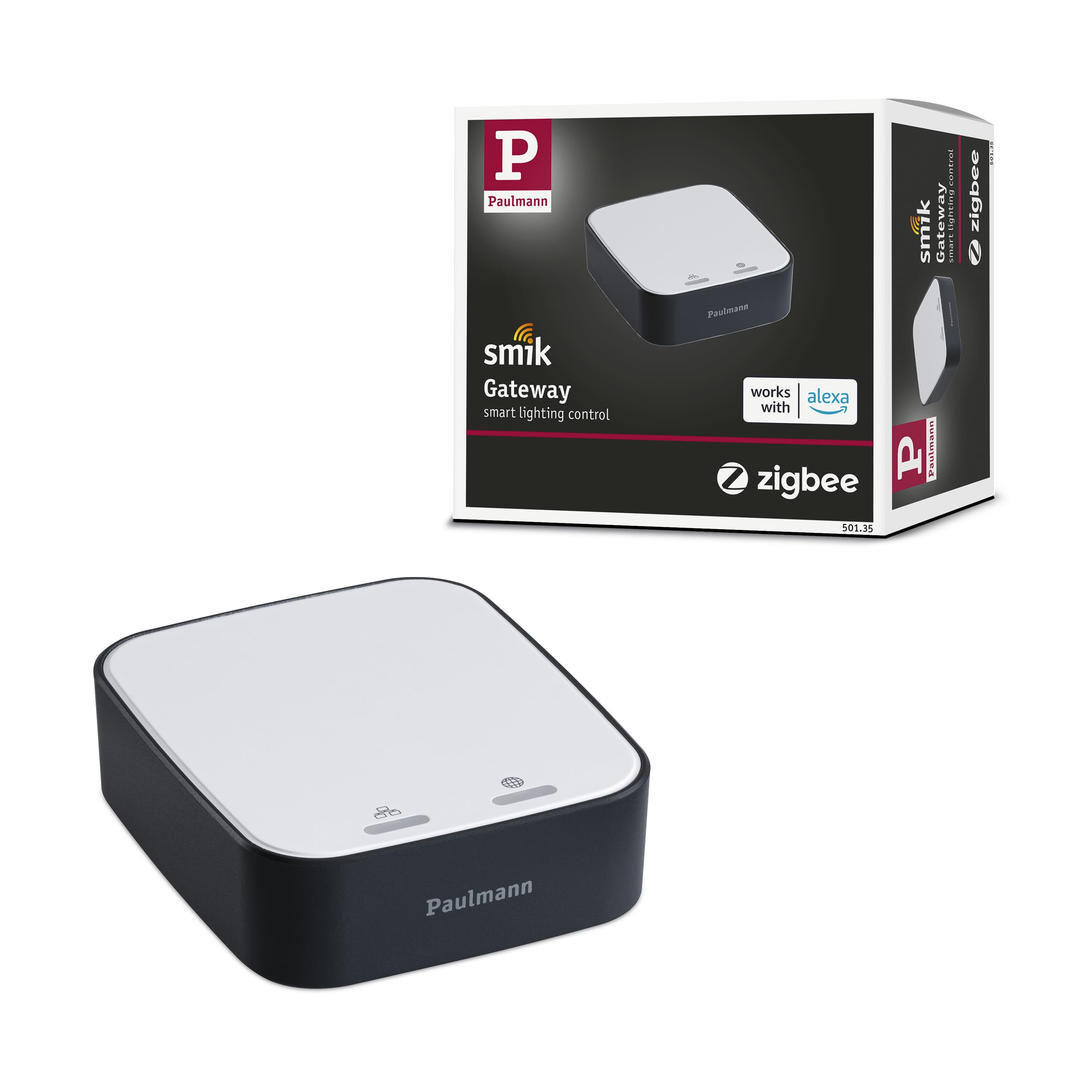 Paulmann 50135 Smart Home Zigbee Gateway Bridge Smik White/Anthracite Plastic Control Center