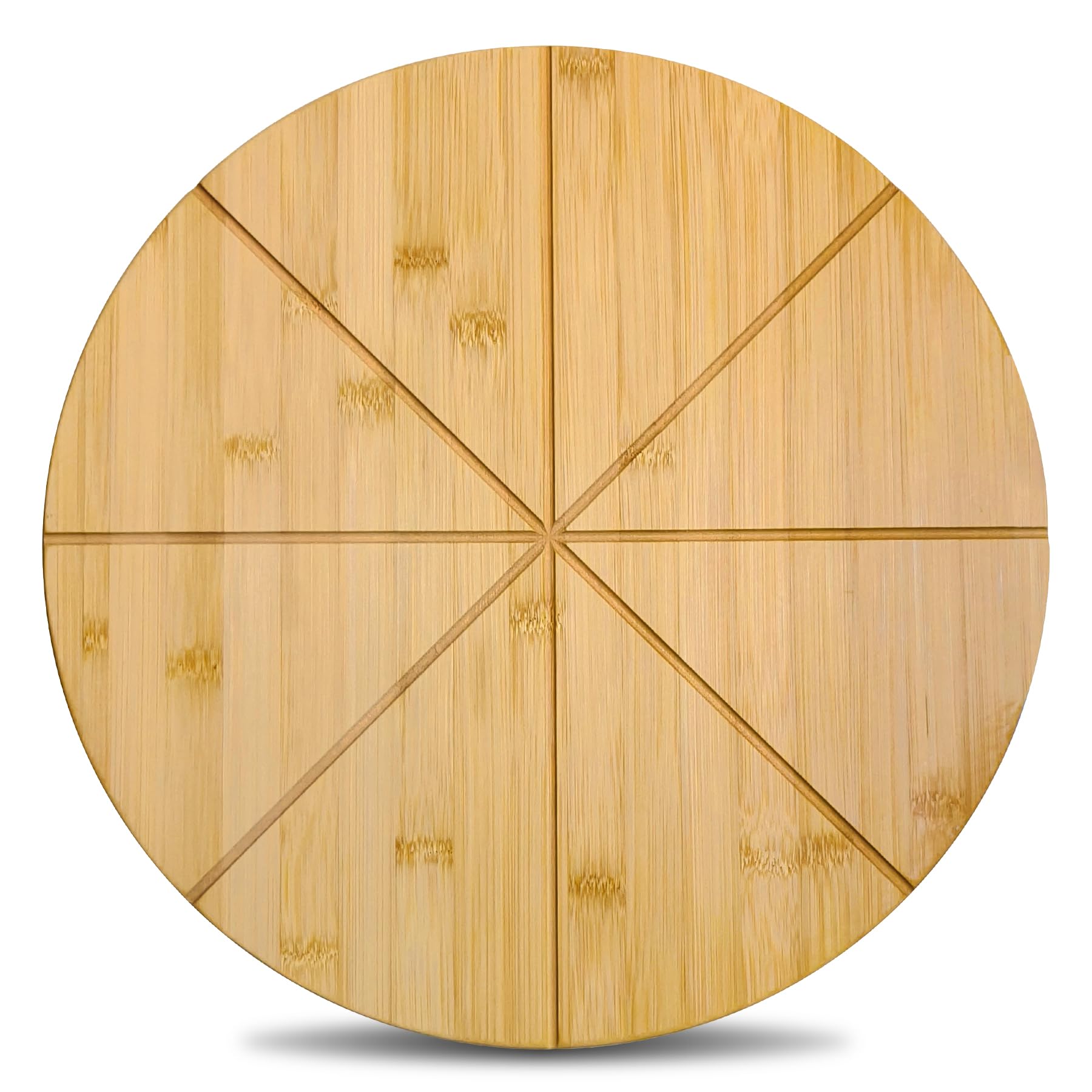 Photo 1 of 18" Pizza Cutting Board Extra Large Round Cutting Boards Double Sided 2XL 18inch Tray Pizza Oven Accessories Prep Board Paddle Wooden with Cutting Grooves Circular Circle Bamboo Serving Platter