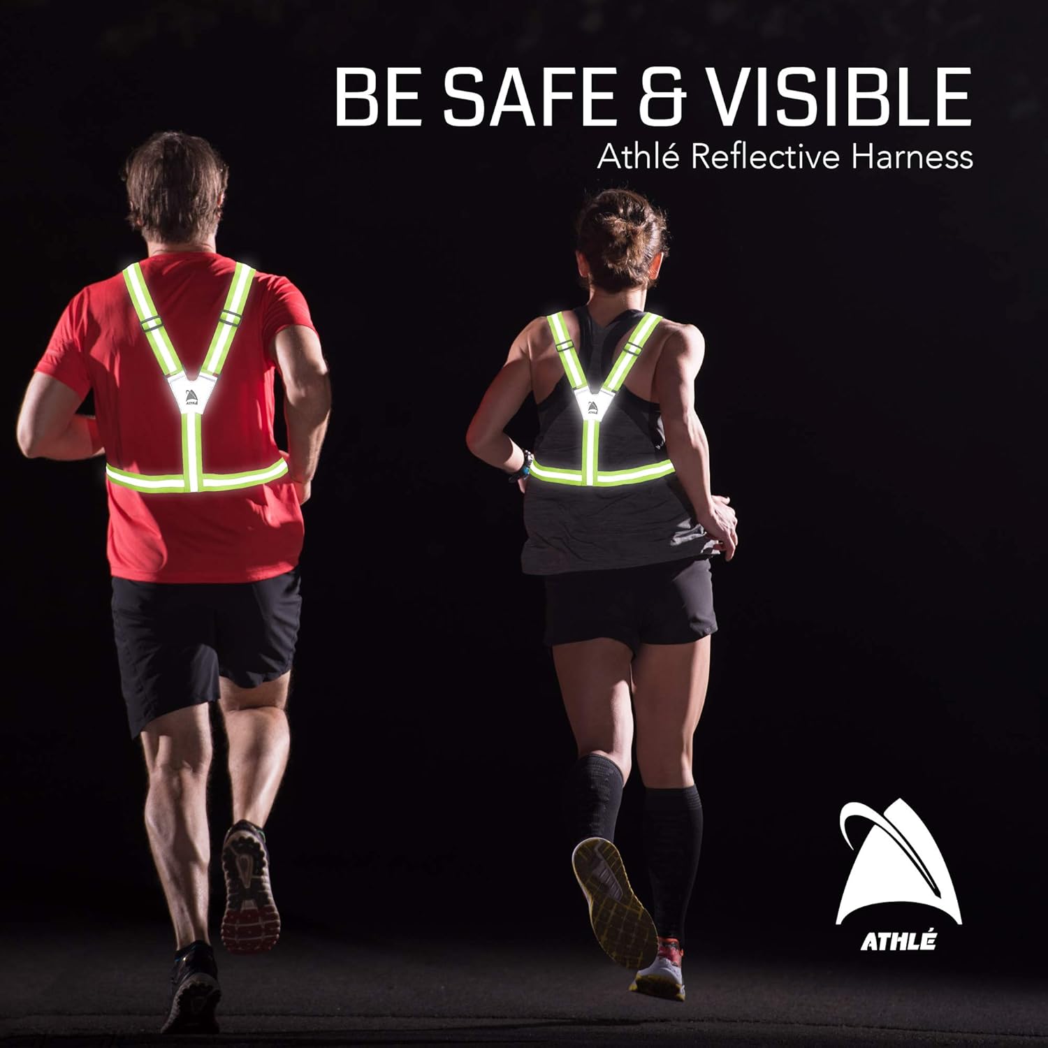 Athlé Reflective Vest with Phone and Storage Pouch, High Visibility, Adjustable Comfortable Stretch Waist Belt - for Safe Running, Jogging, Dog Walking, Biking and More : Sports & Outdoors
